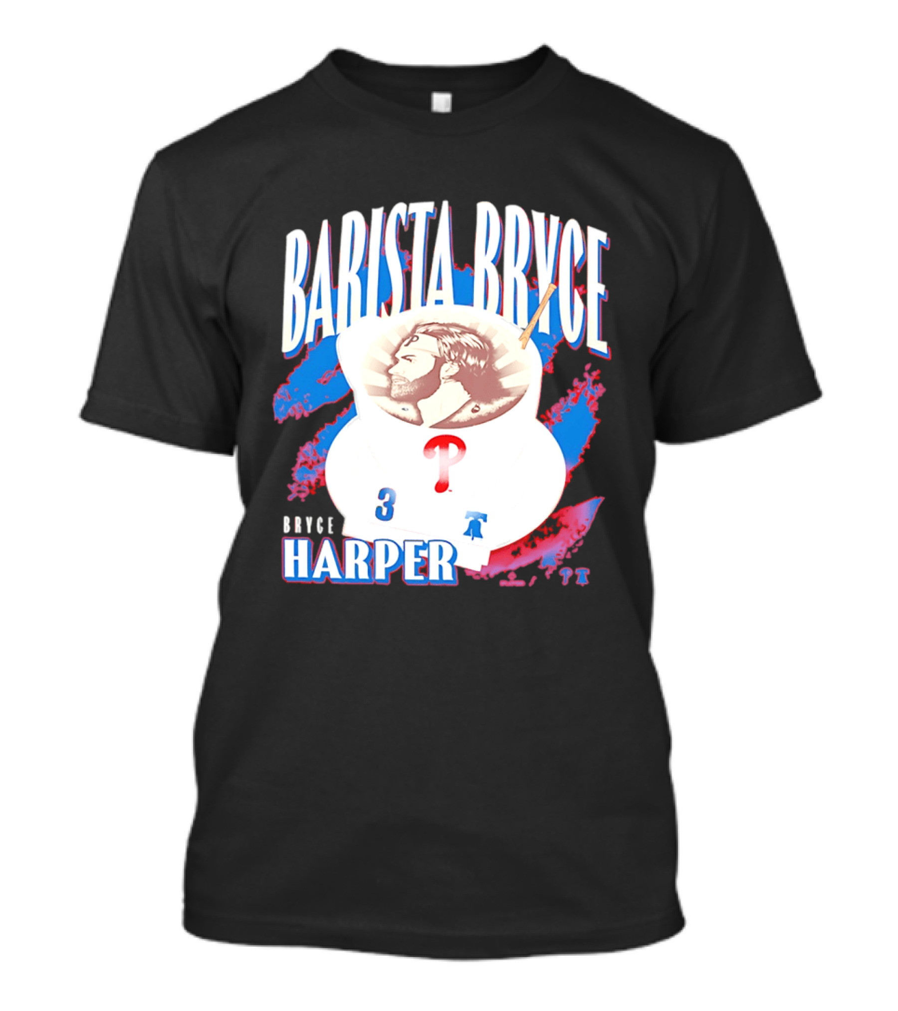 Bryce Harper Barista Philadelphia Phillies Player 3 T-Shirt