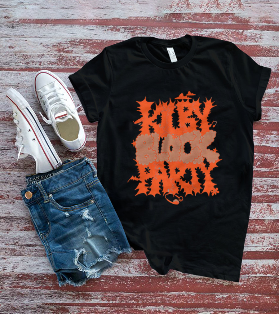 Ruby Block Party Music Notes Record Headphones Stars Clouds Bat Flower T-Shirt