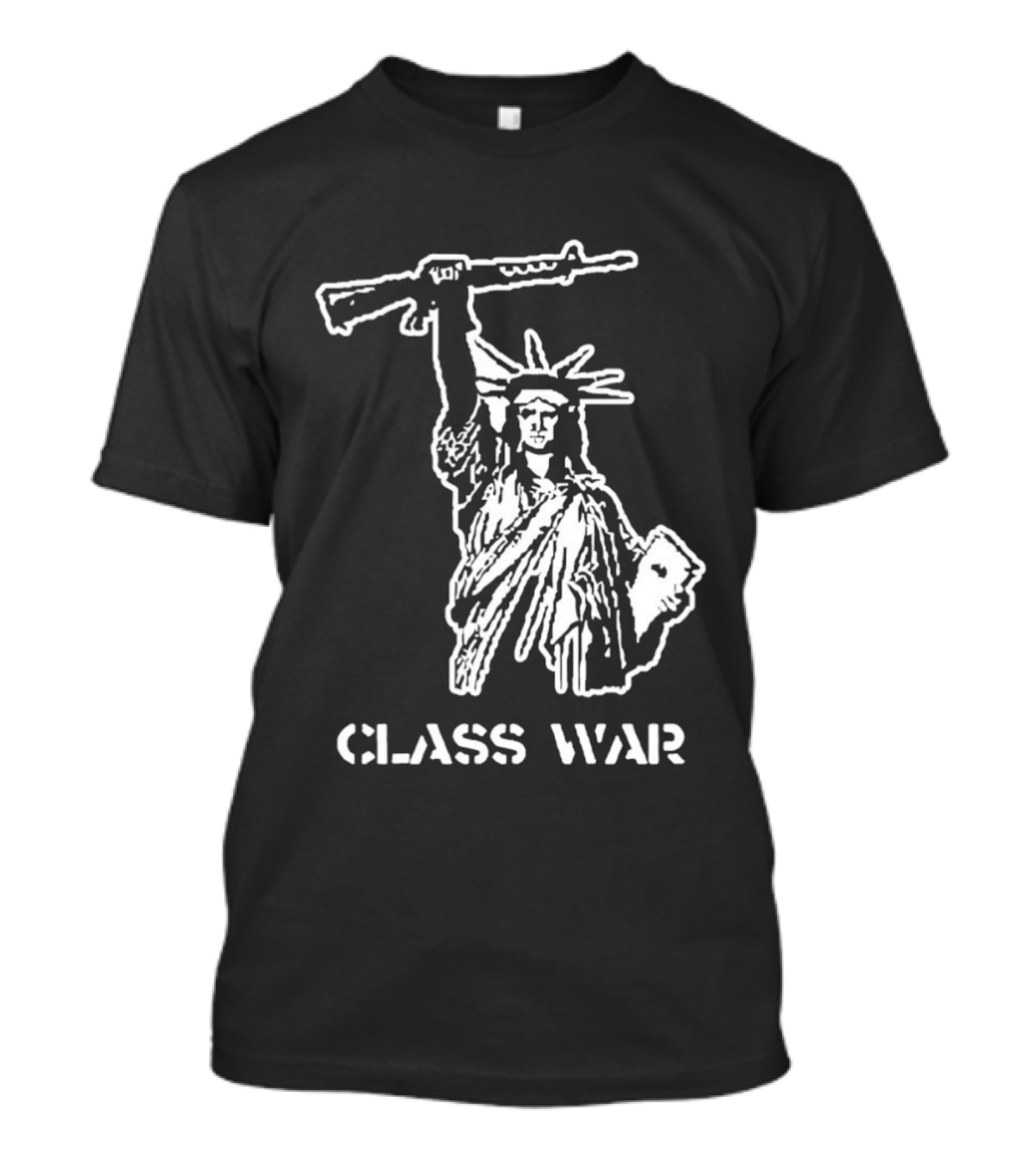 Statue Of Liberty AK 47 Class War New York USA T-Shirt