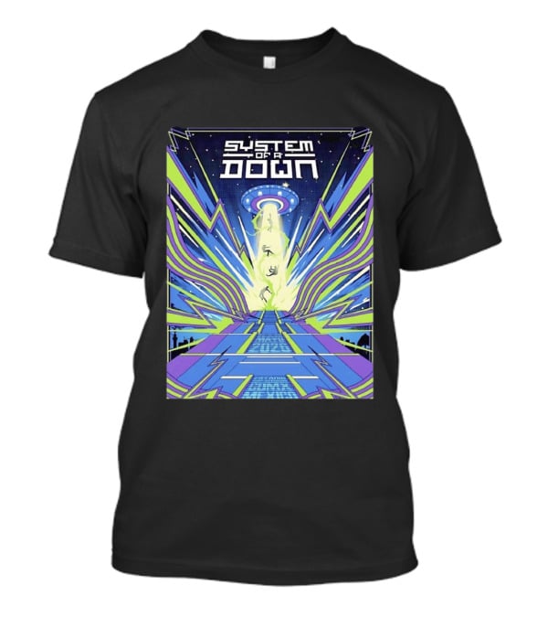 UFO Spaceship System Of A Down CDMX Mexico At Estadio GNP Seguros T-Shirt