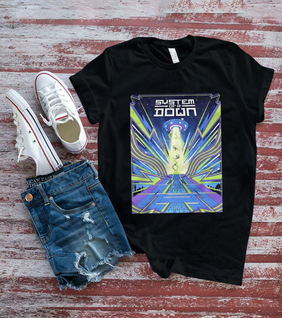 UFO Spaceship System Of A Down CDMX Mexico At Estadio GNP Seguros T-Shirt