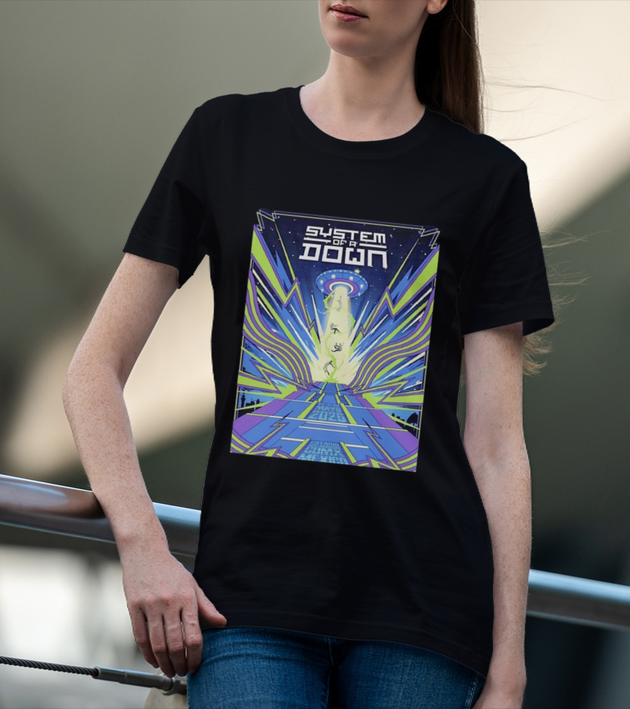 UFO Spaceship System Of A Down CDMX Mexico At Estadio GNP Seguros T-Shirt
