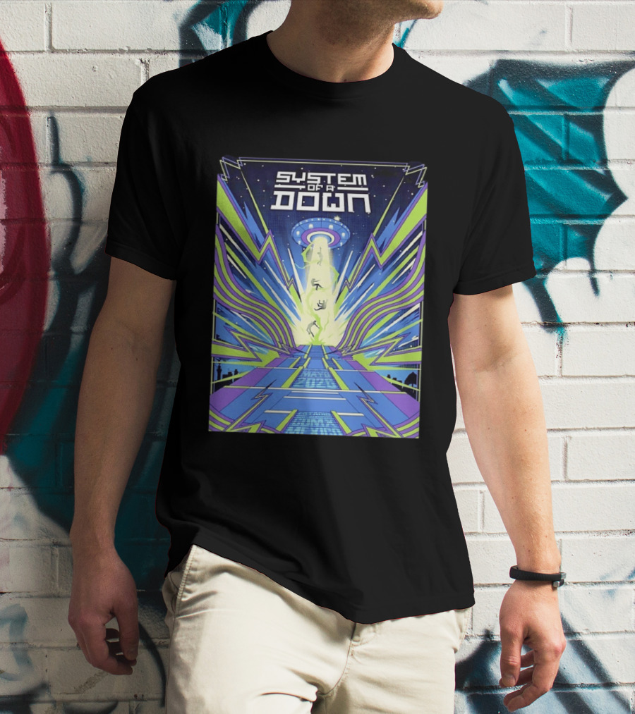 UFO Spaceship System Of A Down CDMX Mexico At Estadio GNP Seguros T-Shirt