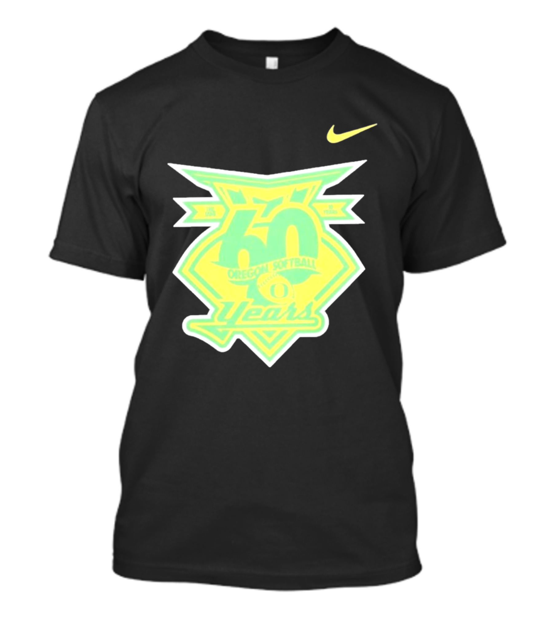 Oregon Softball 60 Years Anniversary Club Nike T-Shirt