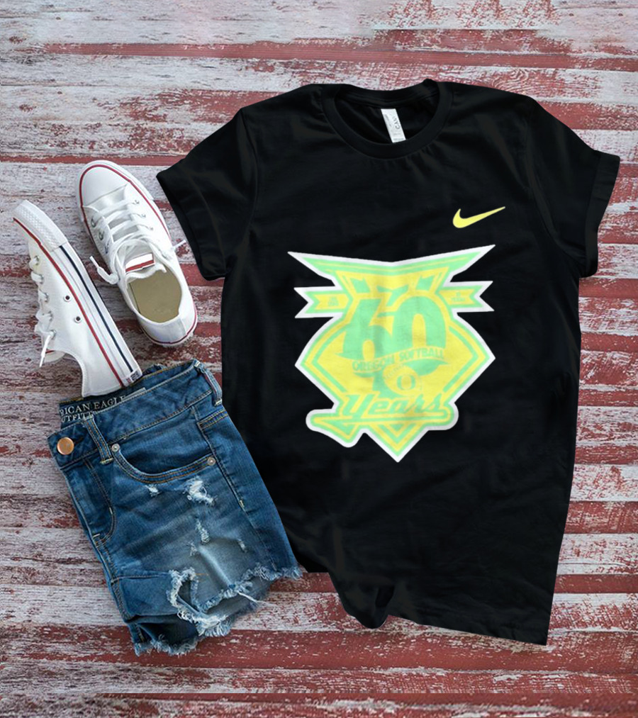 Oregon Softball 60 Years Anniversary Club Nike T-Shirt