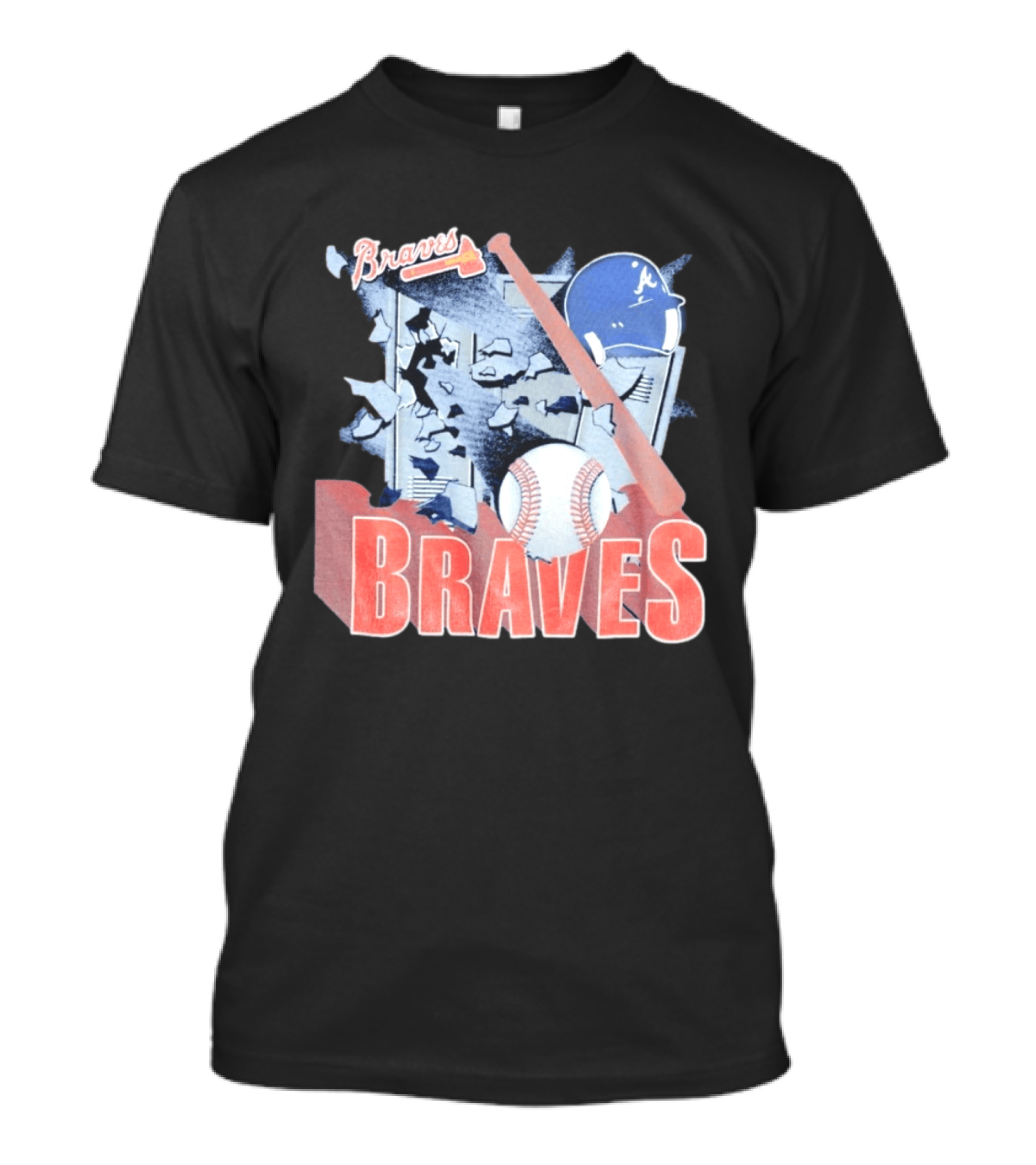 Braves Atlanta MLB 1994 Baseball Bat And Helmet T-Shirt