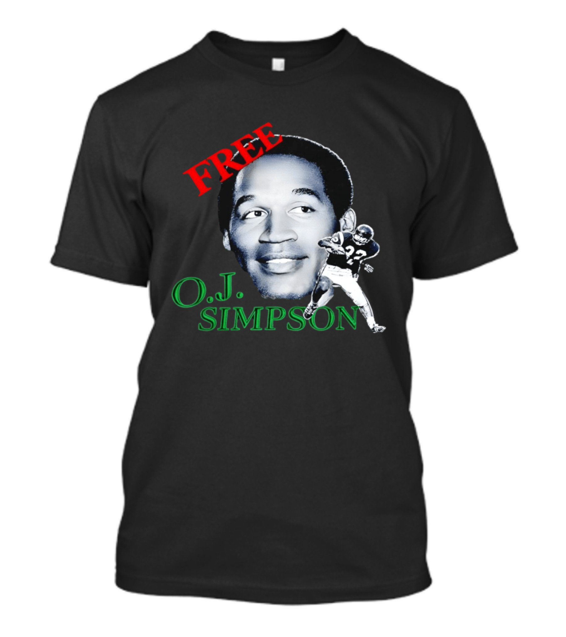 Free OJ Simpson 22 Football NFL Buffalo Team T-Shirt