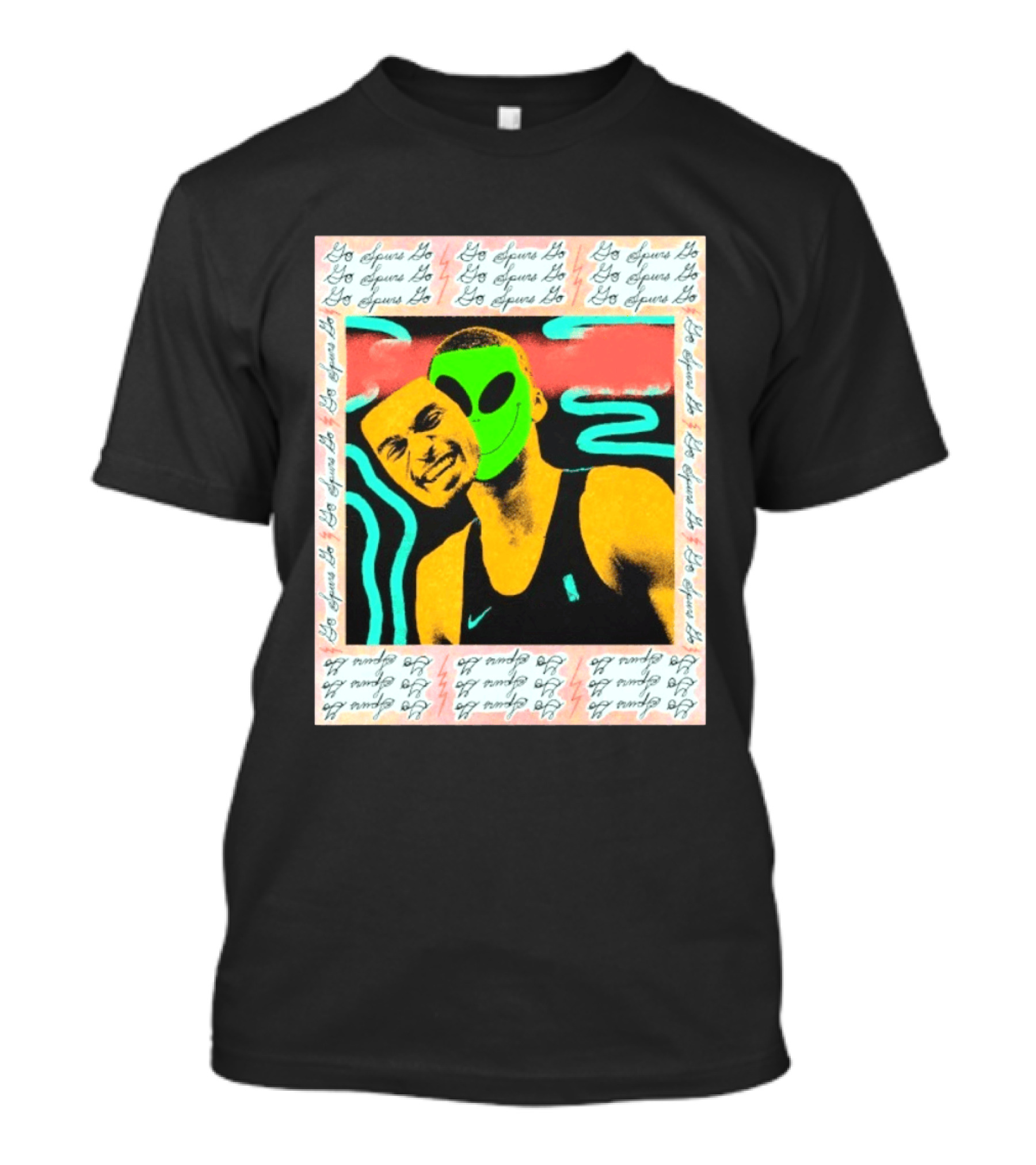 Go Spurs Go Alien Victor Wemby Mask San Antonio Spurs T-Shirt