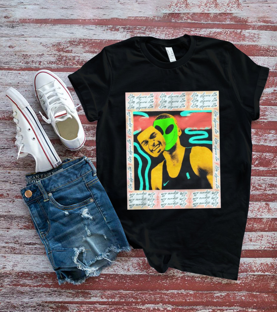 Go Spurs Go Alien Victor Wemby Mask San Antonio Spurs T-Shirt