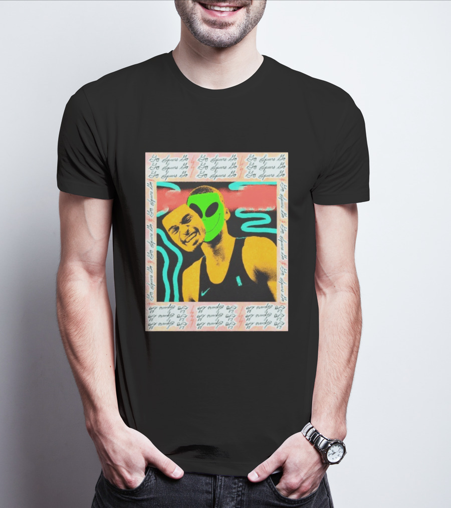 Go Spurs Go Alien Victor Wemby Mask San Antonio Spurs T-Shirt