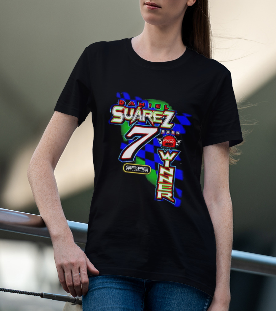 Daniel Suarez NASCAR Coca Cola Number 7 Winner 2026 T-Shirt
