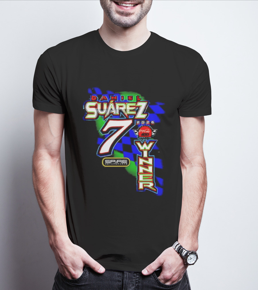 Daniel Suarez NASCAR Coca Cola Number 7 Winner 2026 T-Shirt