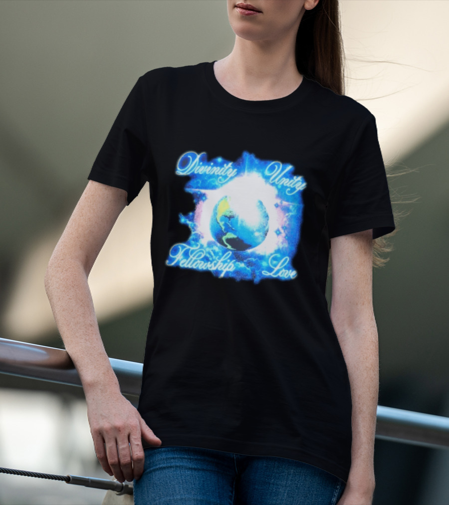 Divinity Unity Fellowship Love Earth Glow T-Shirt