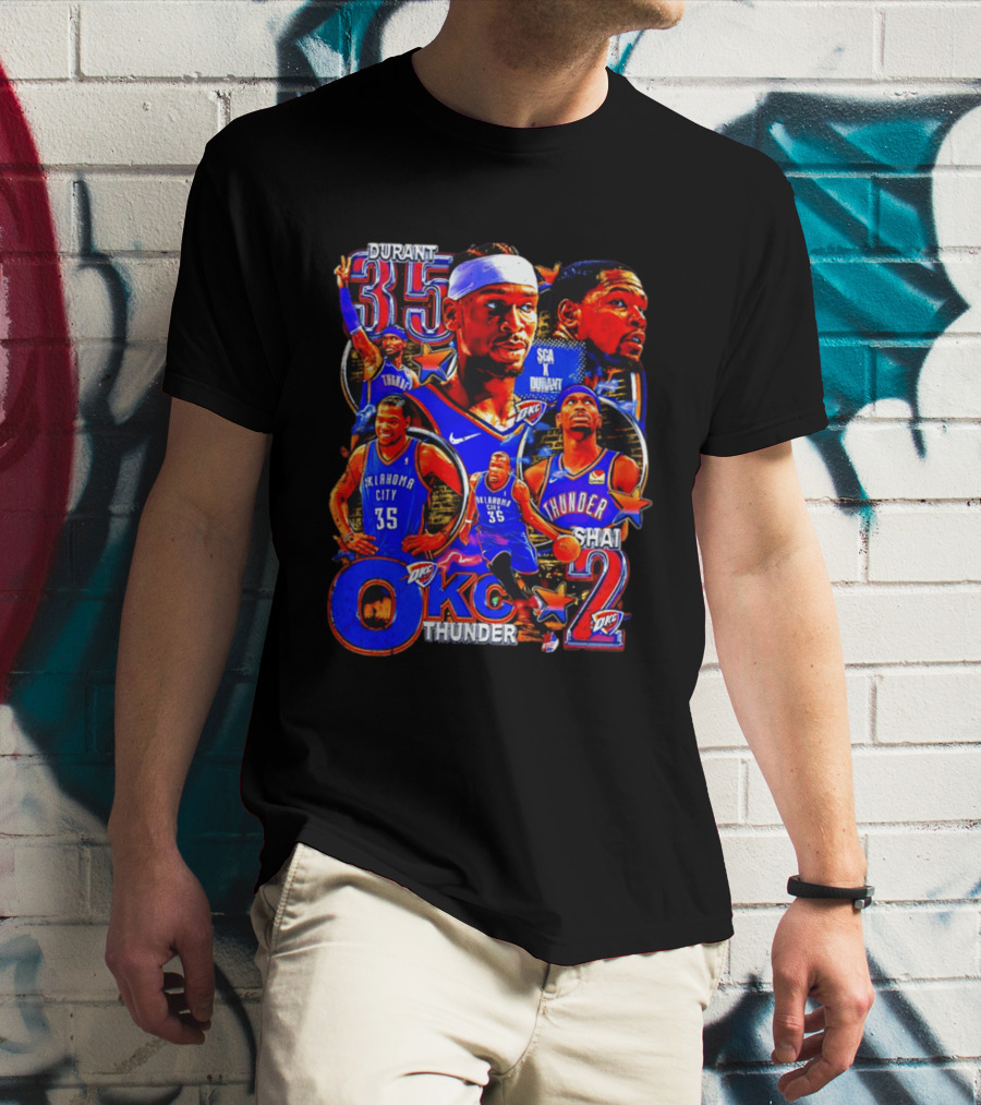 Oklahoma City Thunder Durant 35 Shai 2 OKC Team T-Shirt