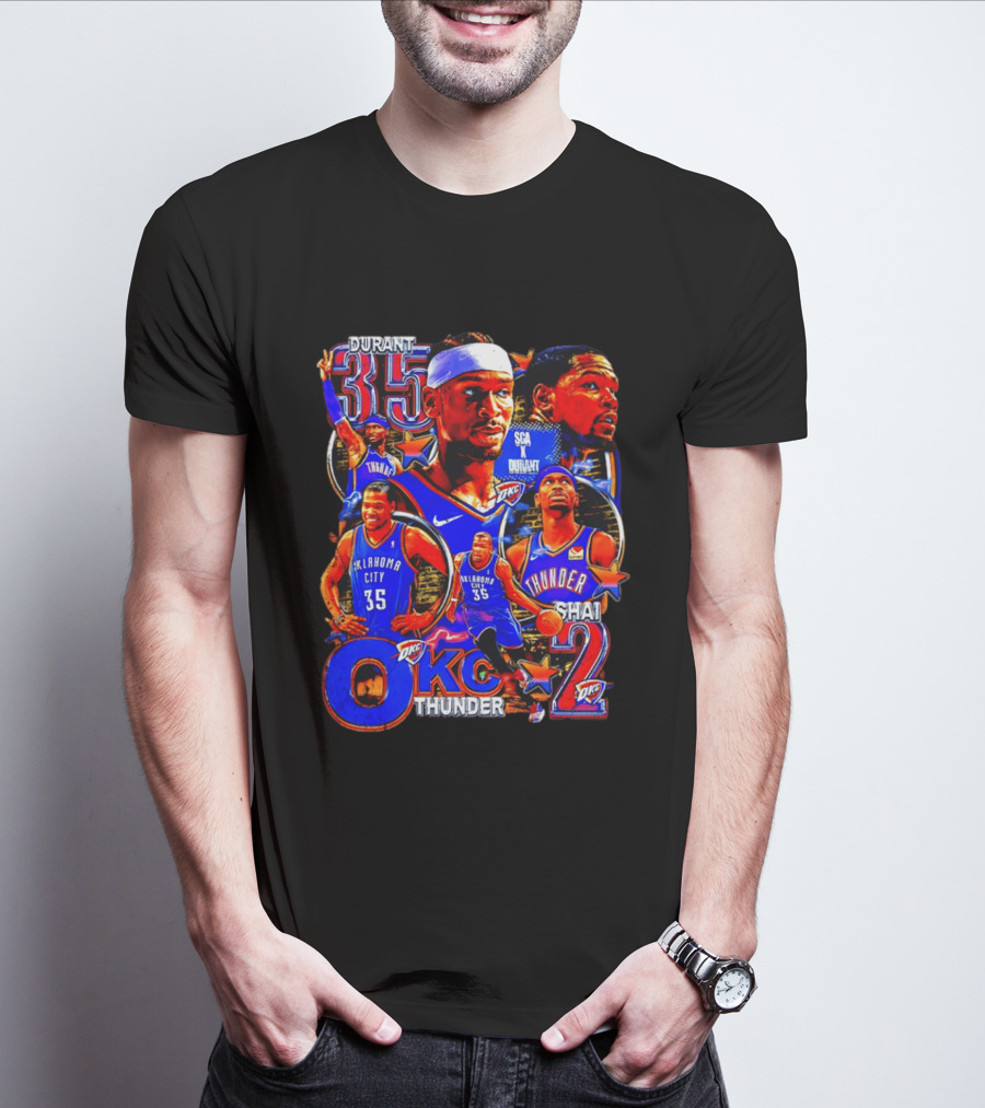 Oklahoma City Thunder Durant 35 Shai 2 OKC Team T-Shirt