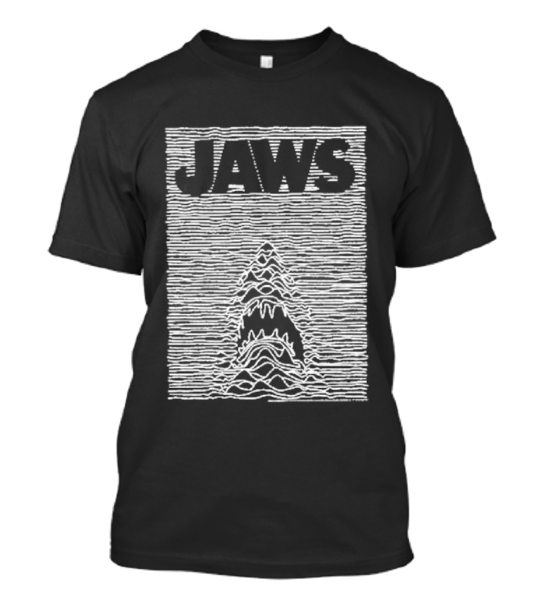 Jaws Unknown Pleasures Album Cover Mashup T-Shirt