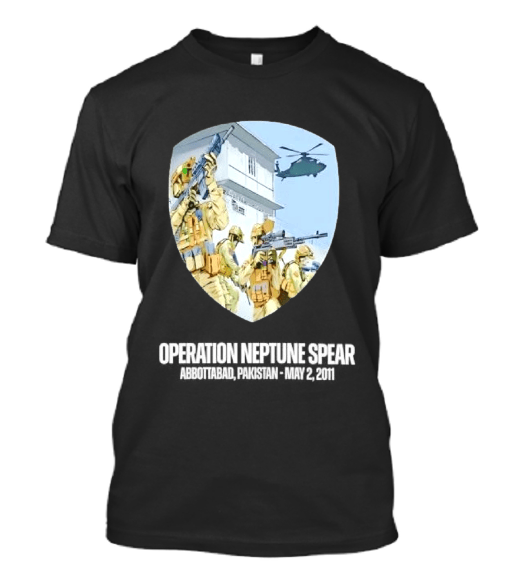 Operation Neptune Spear Abbottabad Pakistan May 2 2011 Military Team Helicopter Shield T-Shirt