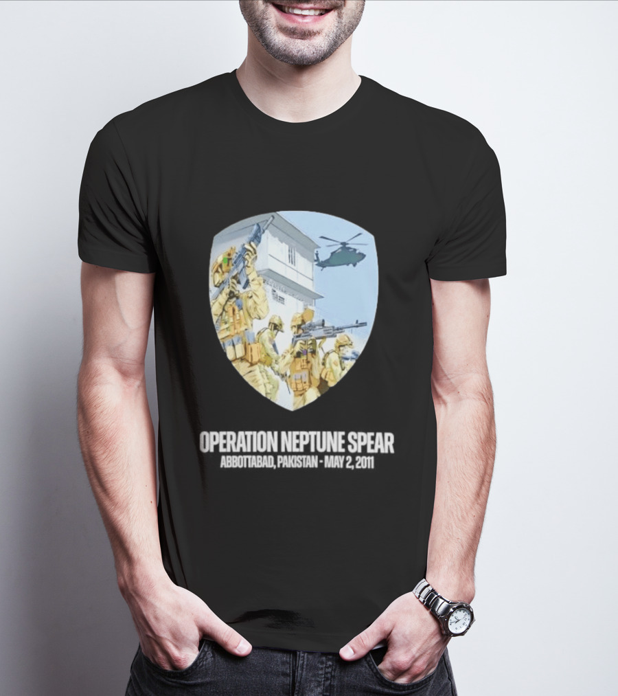 Operation Neptune Spear Abbottabad Pakistan May 2 2011 Military Team Helicopter Shield T-Shirt