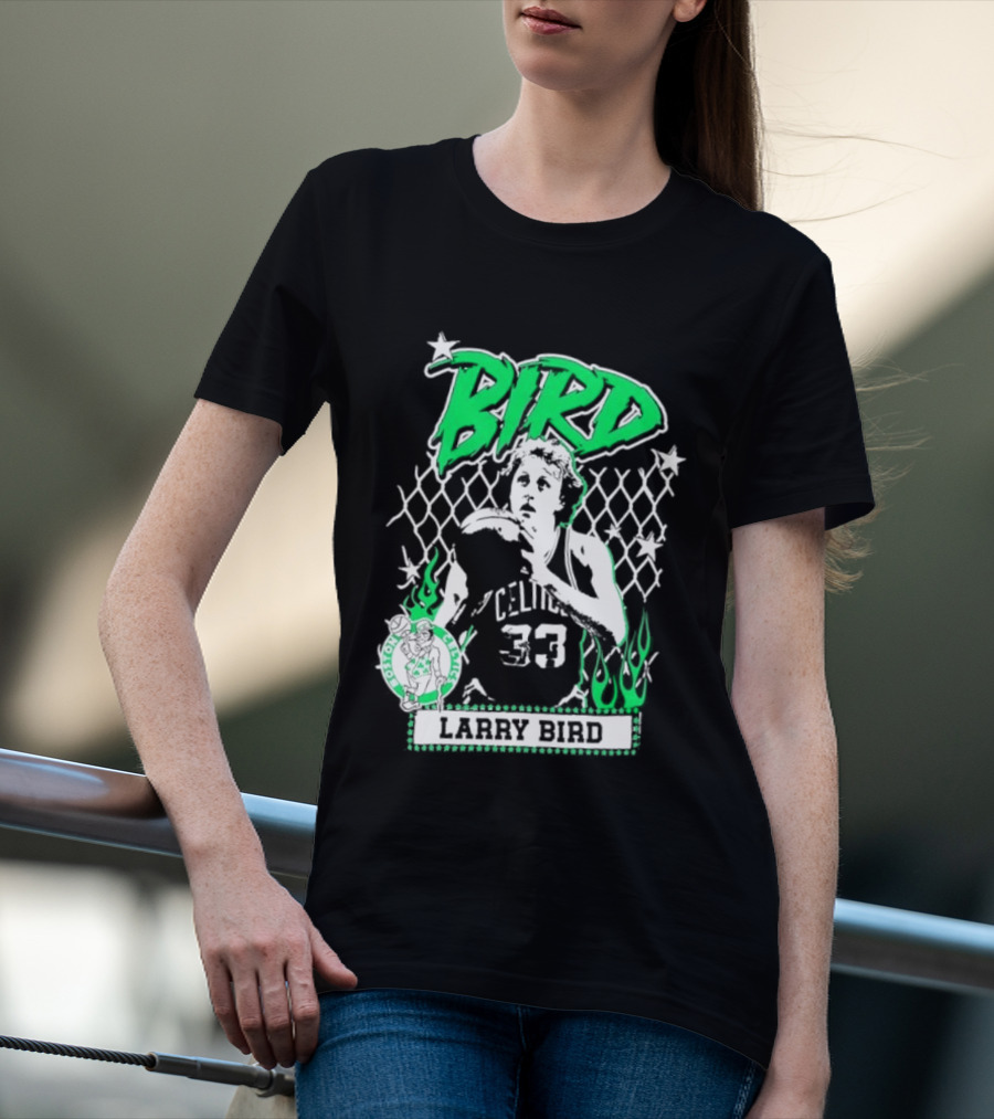 Boston Celtics Larry Bird NBA Player Number 33 T-Shirt