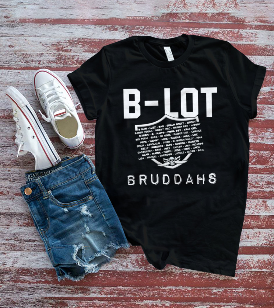 Las Vegas Raiders B Lot Bruddahs DJ Midas Sean Brett DJ Jersey Players Names T-Shirt