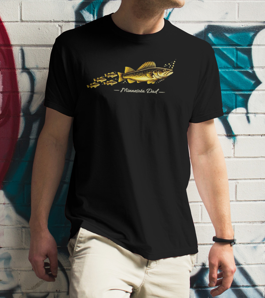 Minnesota Dad Walleye Fishing Family T-Shirt