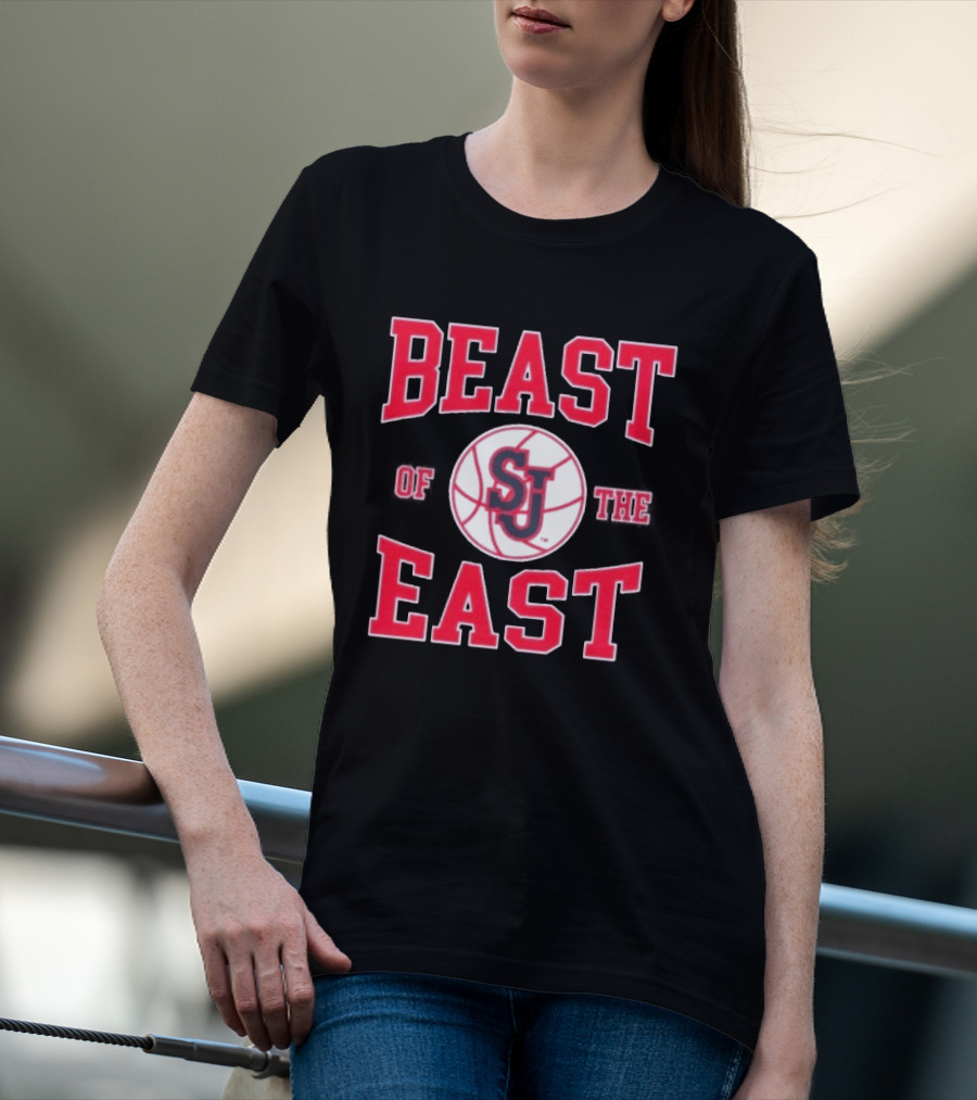 St. Johns Red Storm Beast Of The East Basketball SJ T-Shirt