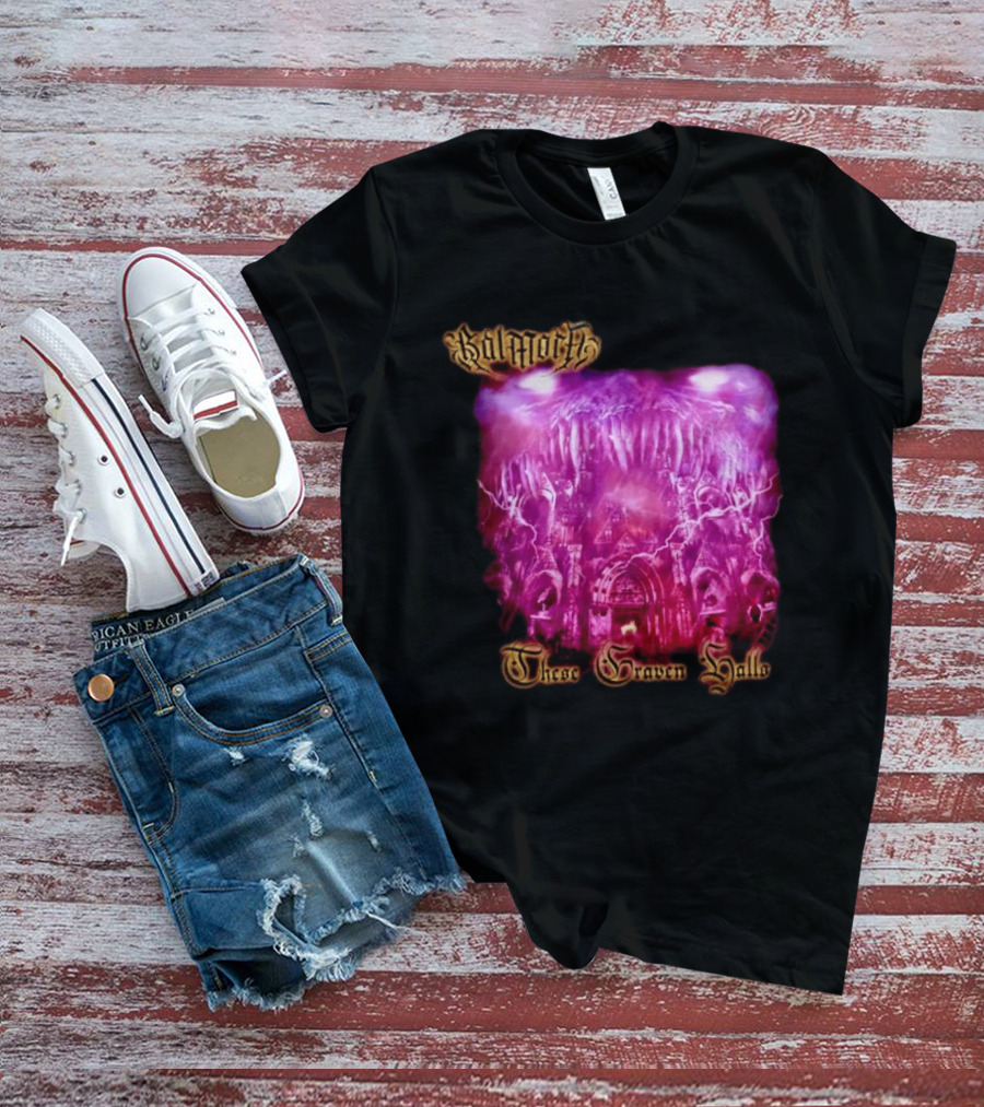 Balmorth These Graven Halls Gothic Purple Cathedral Fantasy T-Shirt