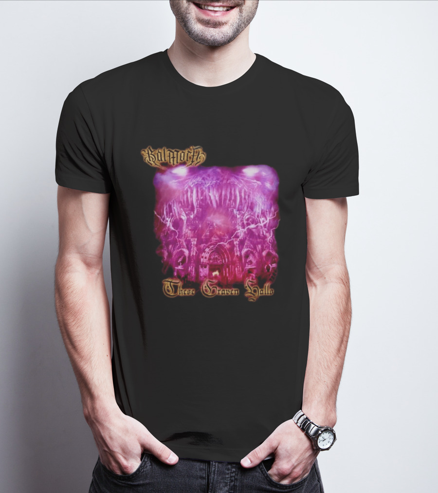 Balmorth These Graven Halls Gothic Purple Cathedral Fantasy T-Shirt