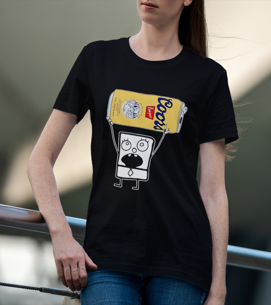 Coors Banquet Blocky Comic 355mL 5 Alc Vol Golden Colorado ESTD 1873 Refreshing T-Shirt