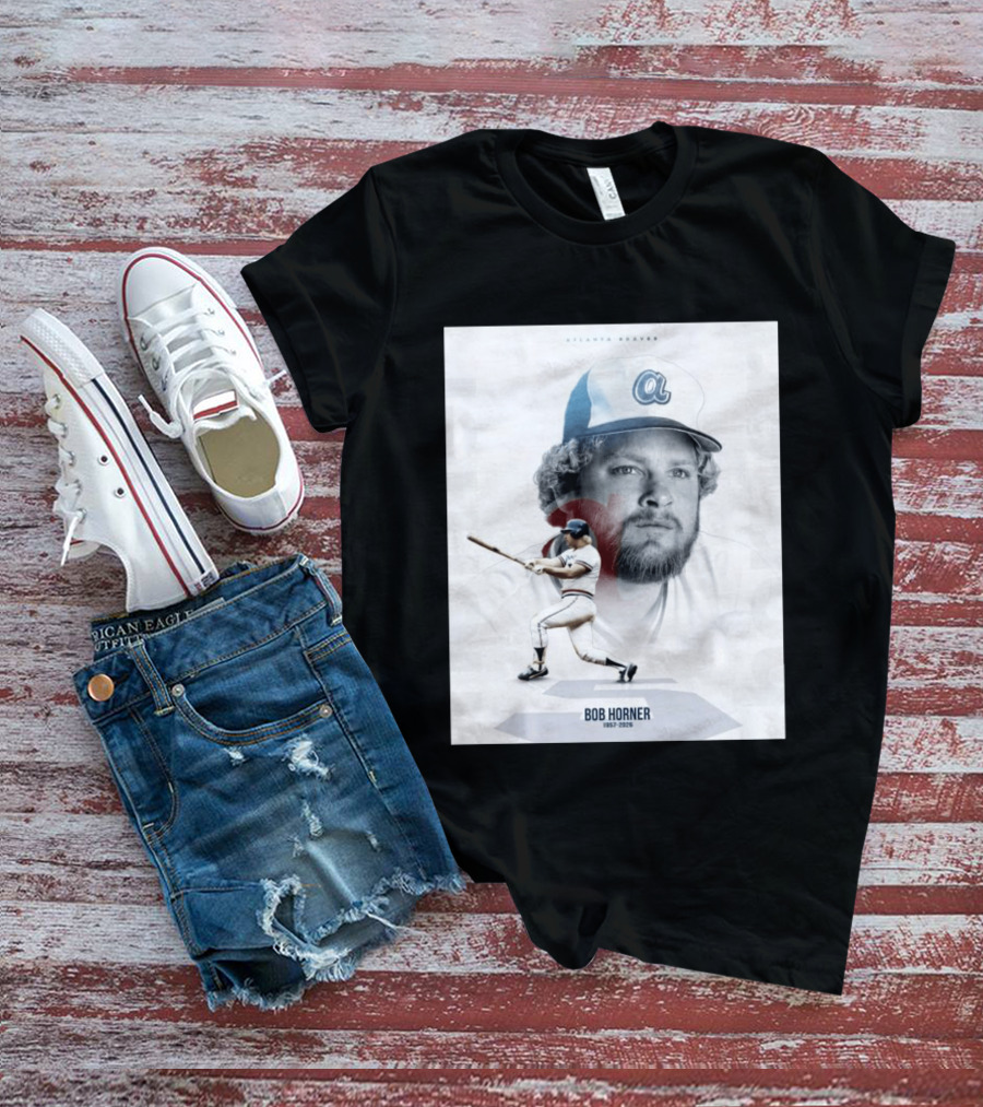 Atlanta Braves Bob Horner 1957 2026 Vintage Baseball T-Shirt