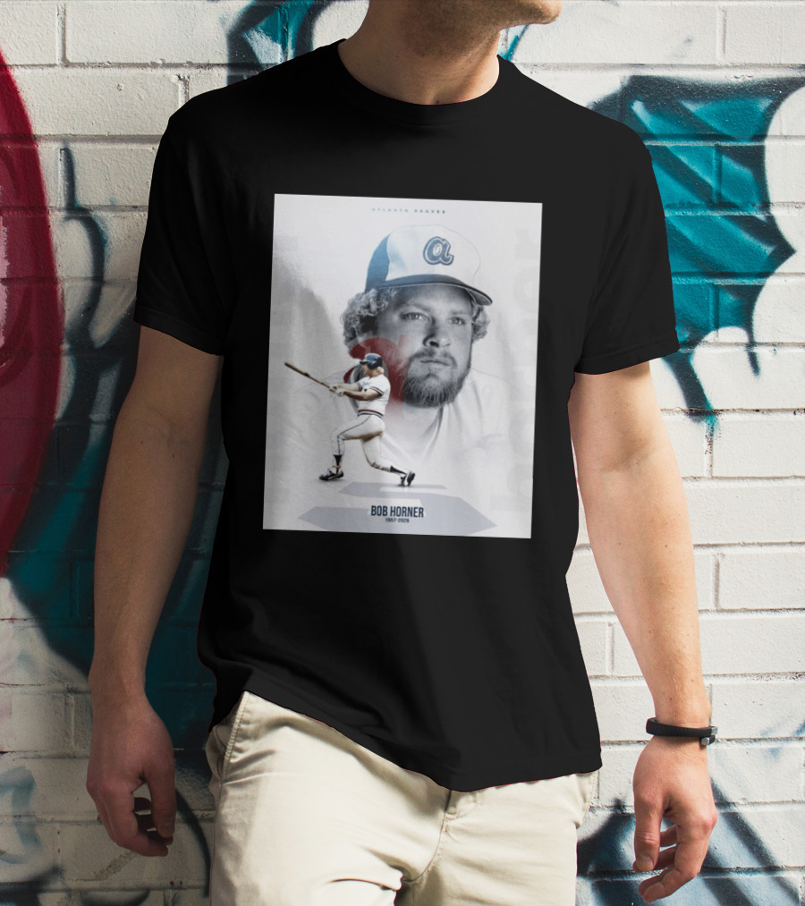 Atlanta Braves Bob Horner 1957 2026 Vintage Baseball T-Shirt