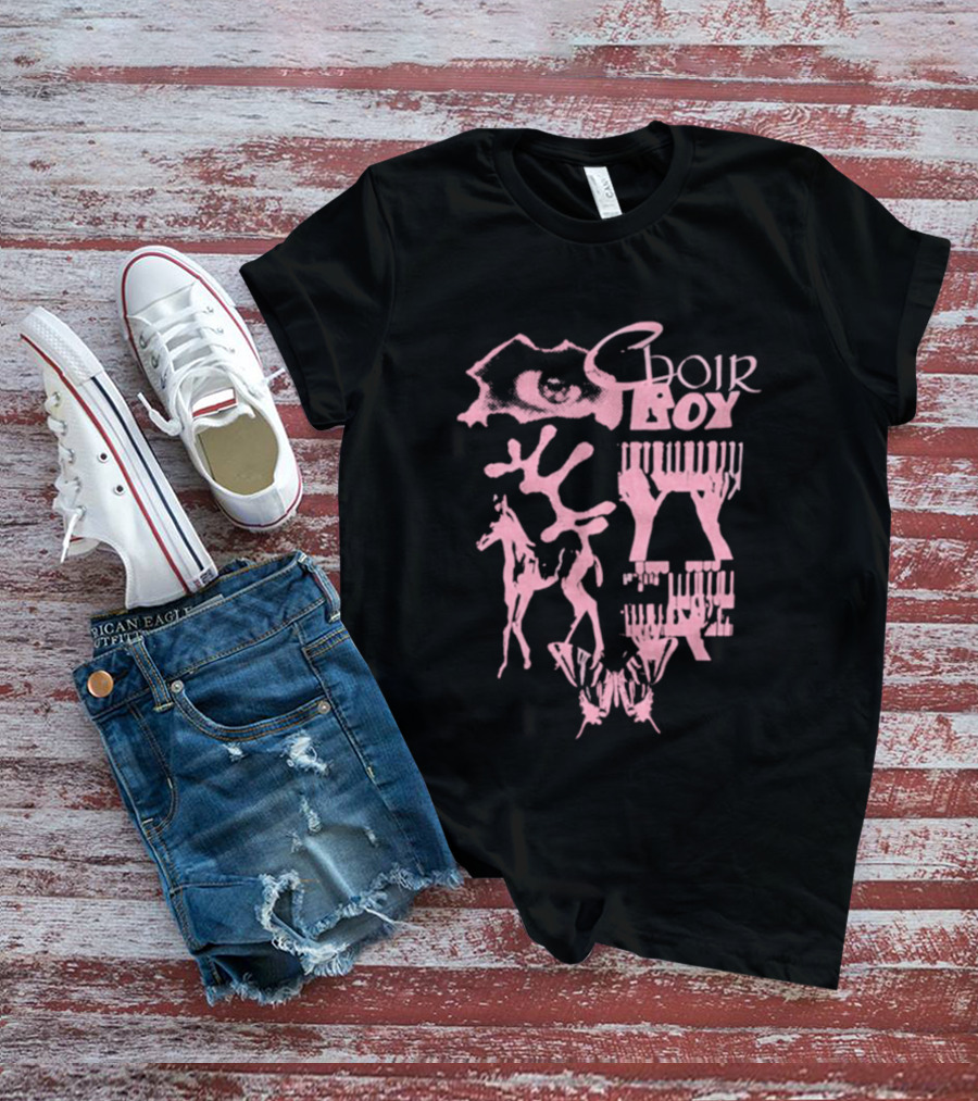 Choir Boy Collage Pink Abstract Elements And Animal Figures T-Shirt