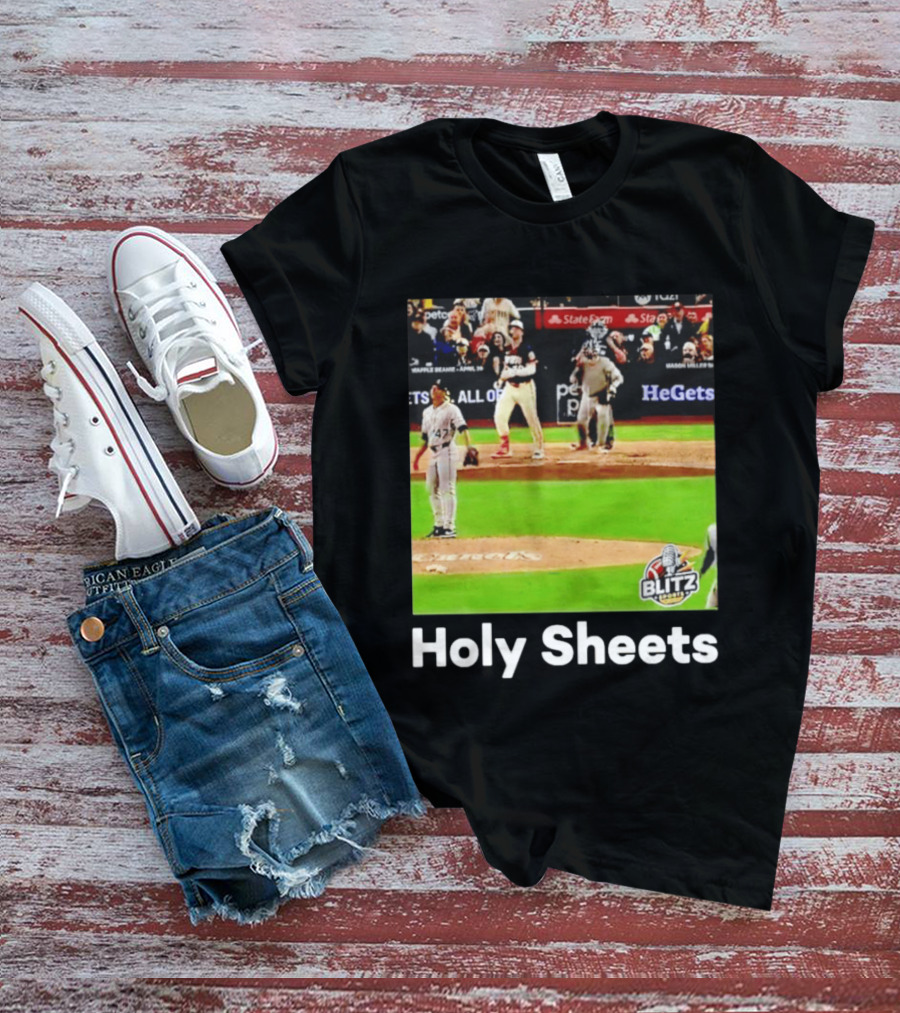 Padres Blitz Baseball Holy Sheets Petco Park T-Shirt