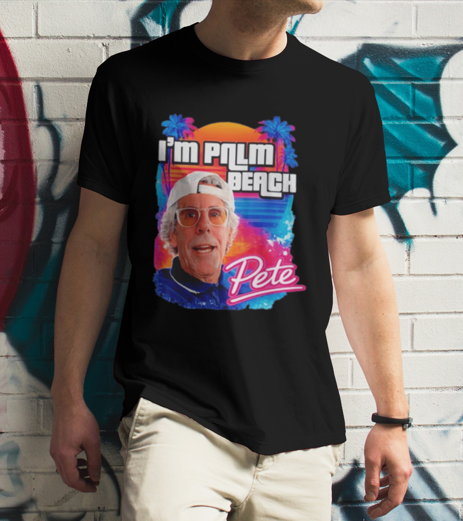 I'm Palm Beach Pete Retro Sunset Tropical Vibes Ocean Blue T-Shirt