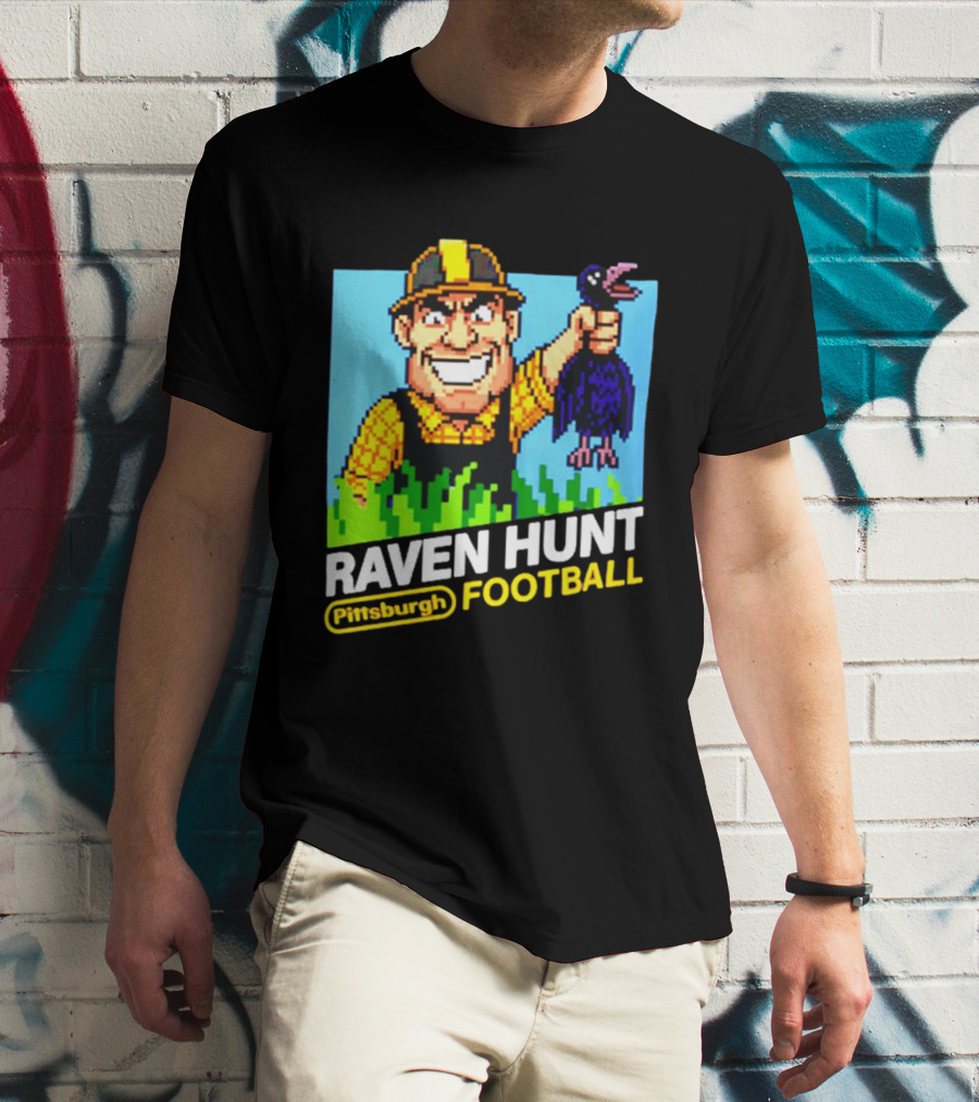 Raven Hunt Pittsburgh Football 8bit Game T-Shirt