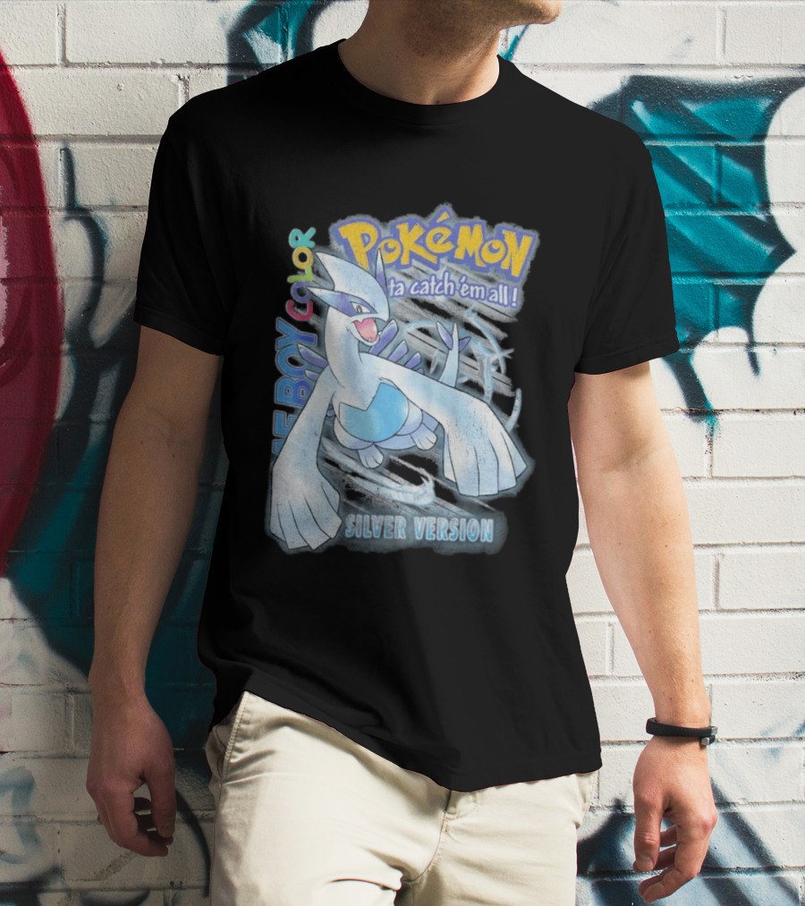 Pokémon Silver Version Game Boy Color Lugia Ta Catch 'Em All T-Shirt
