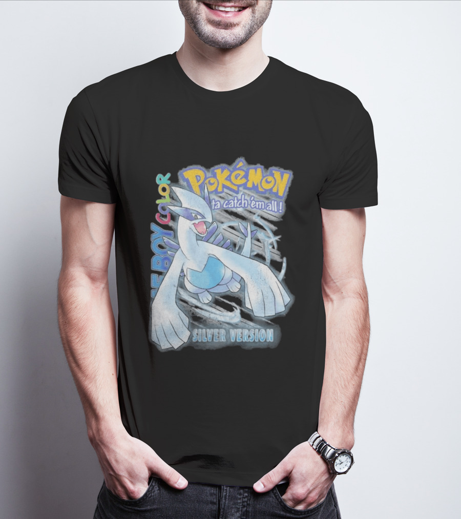 Pokémon Silver Version Game Boy Color Lugia Ta Catch 'Em All T-Shirt