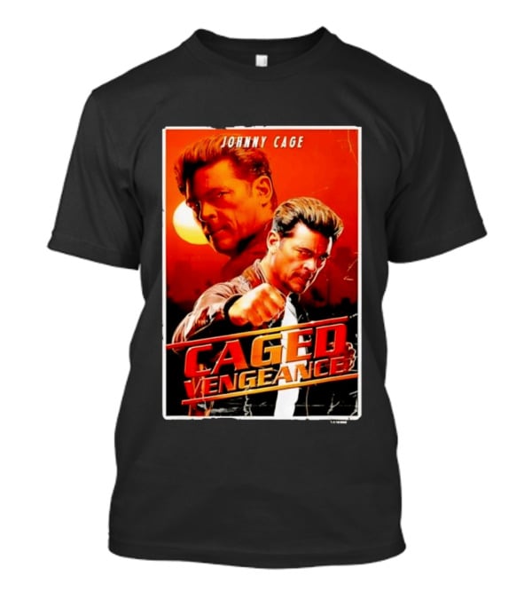 Johnny Cage Caged Vengeance Retro Action Movie T-Shirt