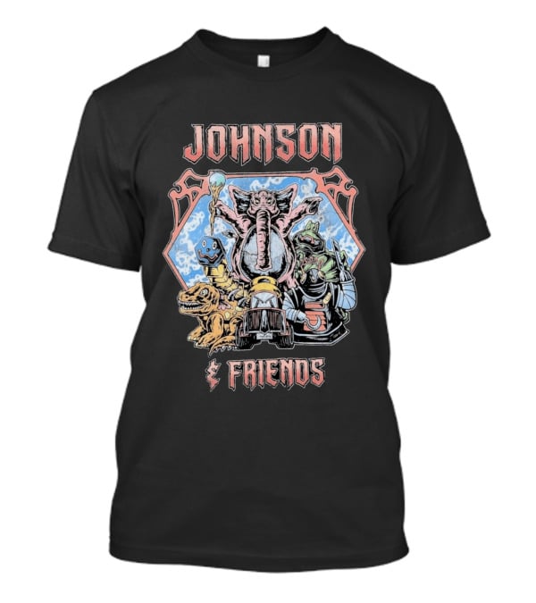Johnson And Friends Elephant Dinosaur Robot Cartoon T-Shirt