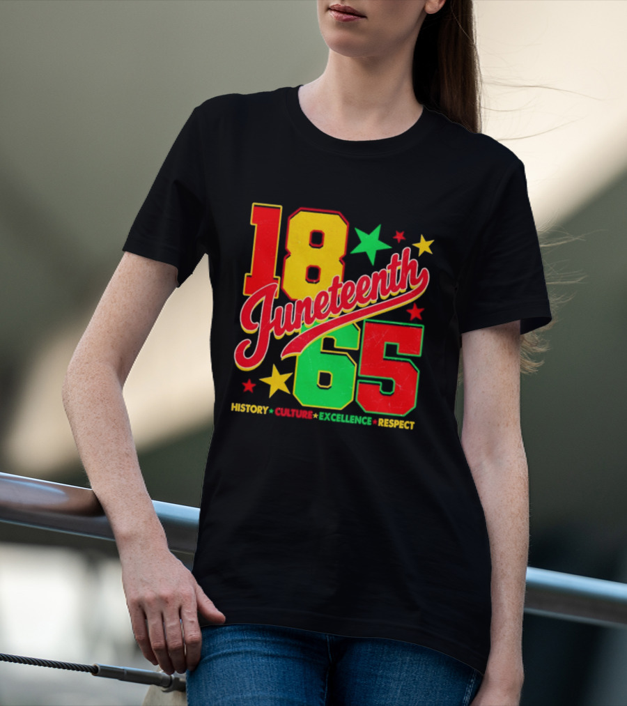 18 Juneteenth 65 History Culture Excellence Respect T-Shirt