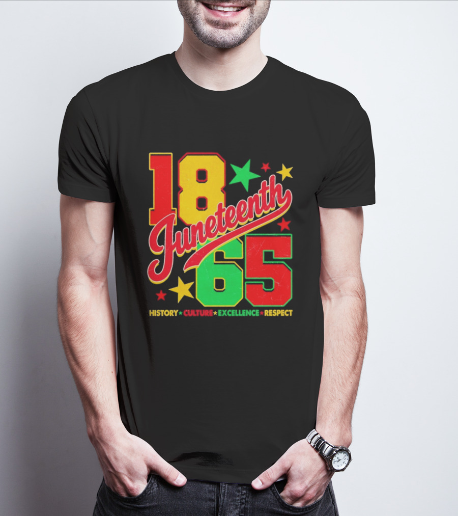 18 Juneteenth 65 History Culture Excellence Respect T-Shirt