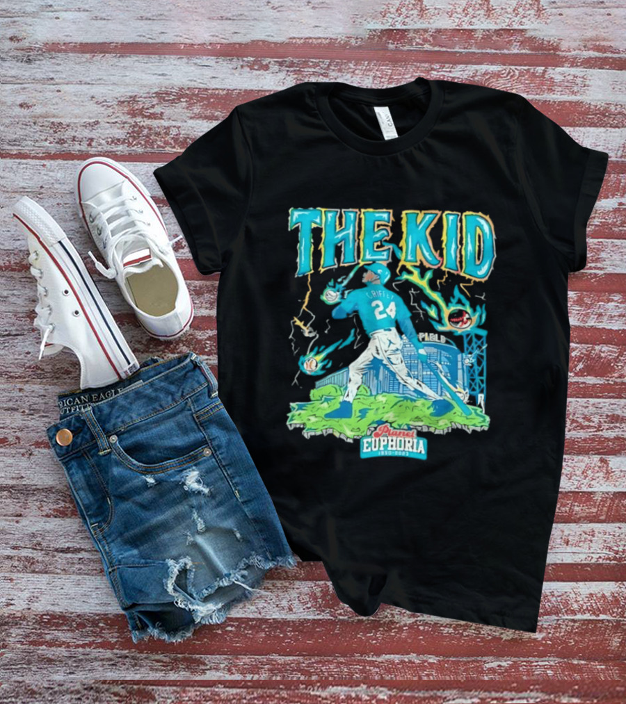 Ken Griffey Jr Seattle Mariners The Kid 24 Planet Euphoria Retro Baseball T-Shirt