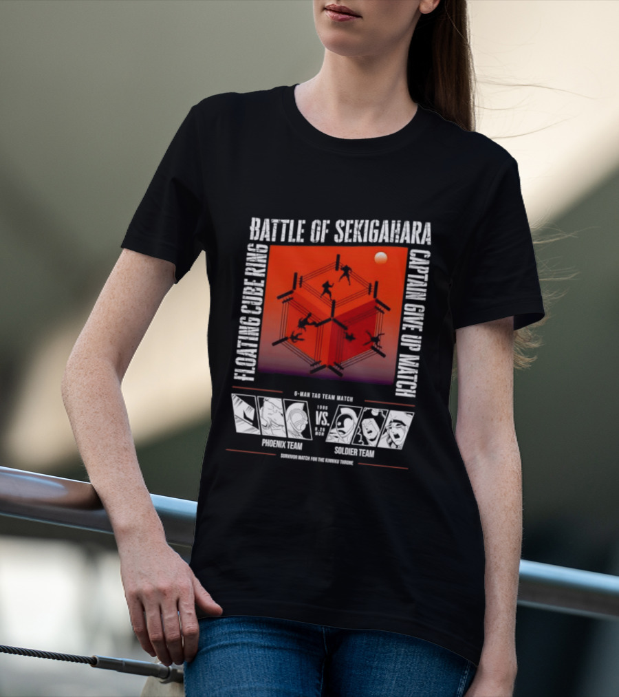 Battle Of Sekigahara Floating Cube Ring Captain Give Up Match Phoenix Team Soldier Team T-Shirt
