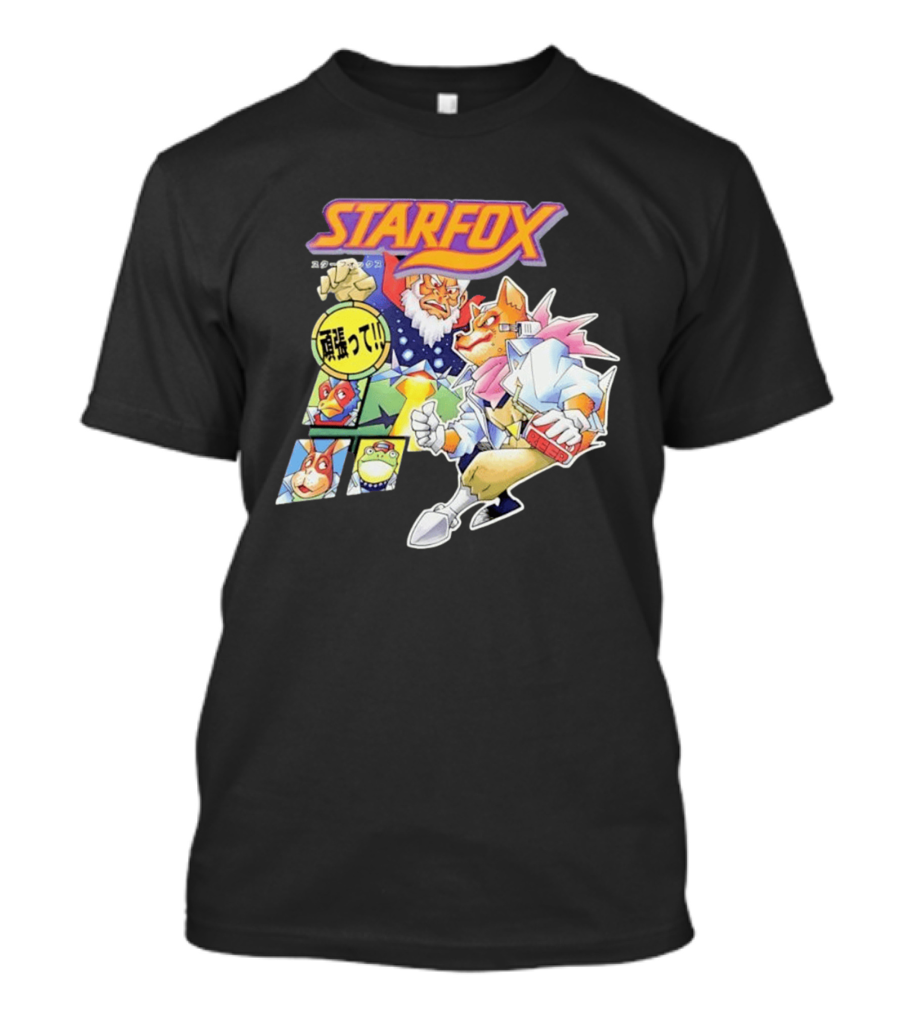 Starfox Japanese Kanji Manga Style Characters T-Shirt