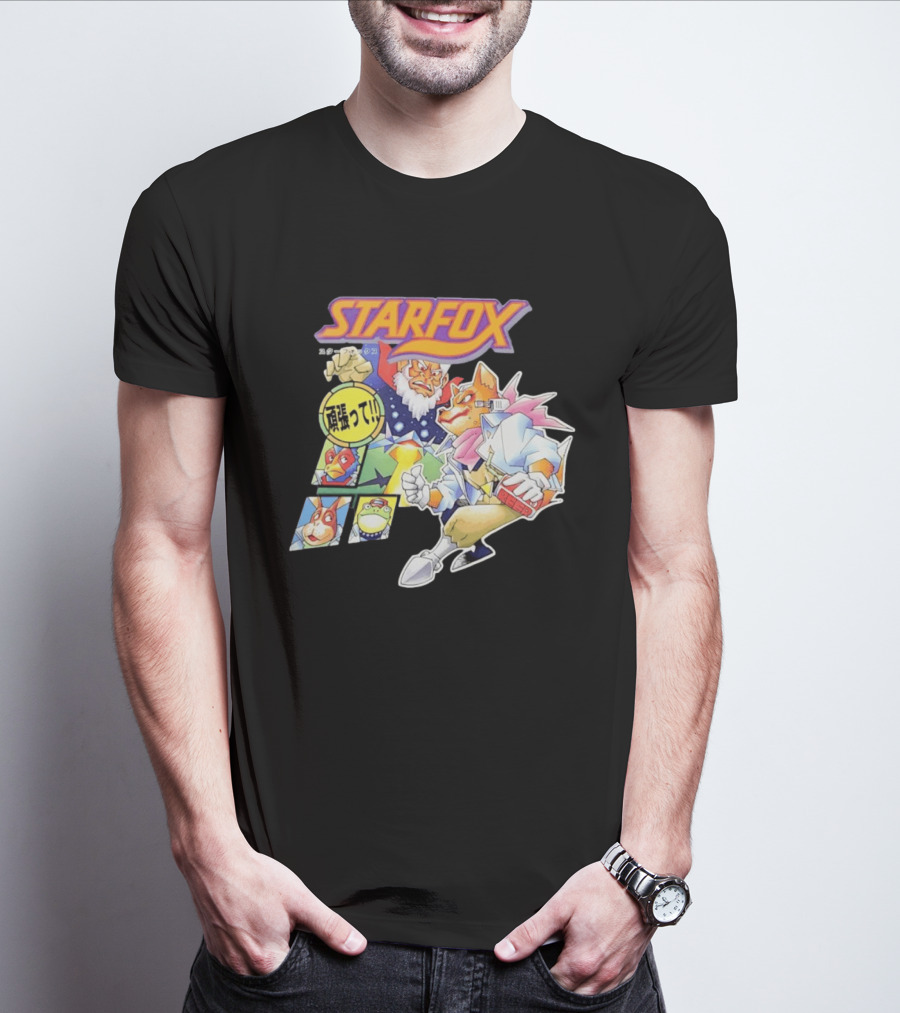 Starfox Japanese Kanji Manga Style Characters T-Shirt