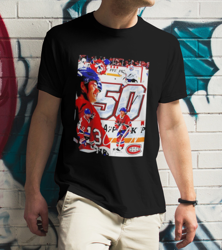 Montreal Canadiens Cole Caufield 50 Goals Celebration 2026 T-Shirt