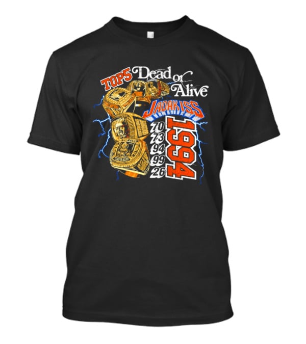 New York Knicks Jadakiss Top 5 Dead Or Alive 1984 Championship Rings T-Shirt