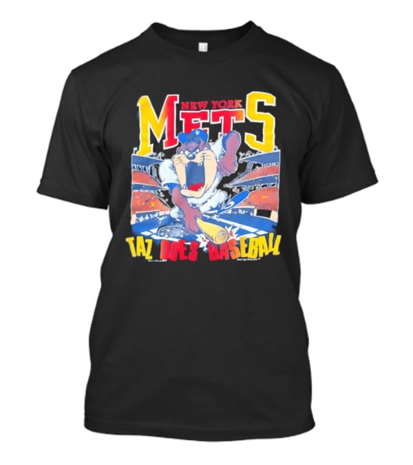 New York Mets Taz Does Baseball Stadium Scene T-Shirt