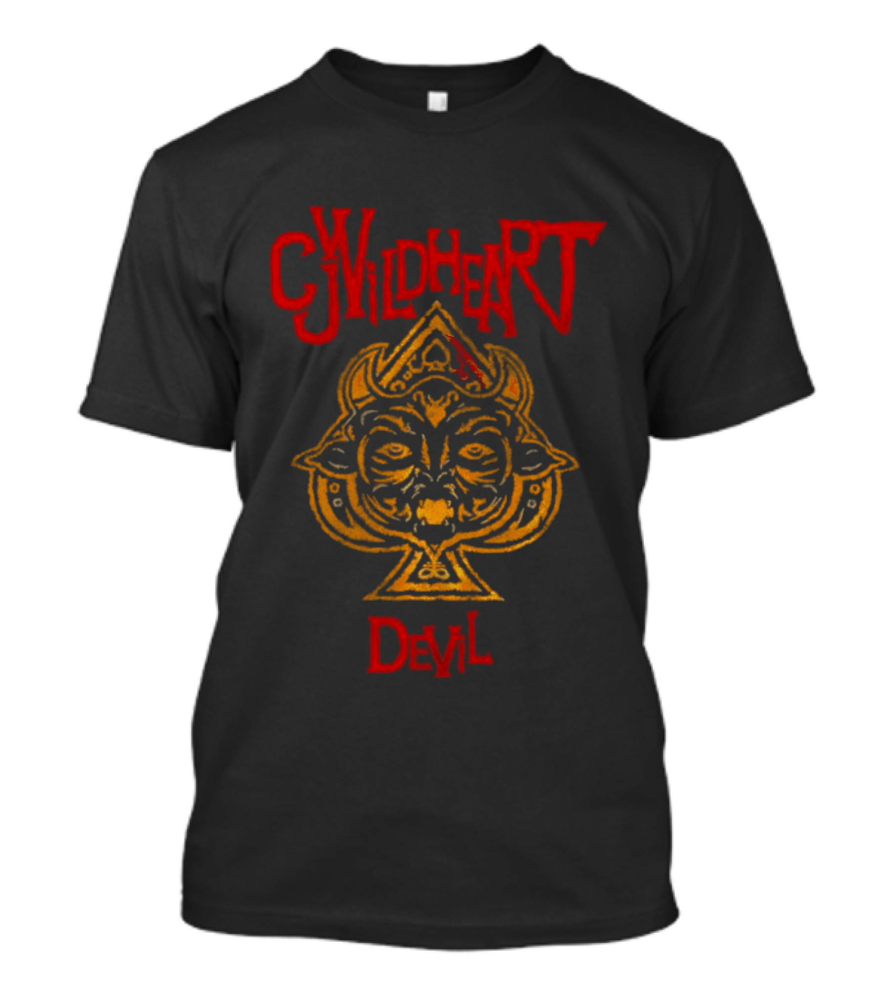 Wildheart Devil Demon Horned Figure Spade Leviathan Cross T-Shirt