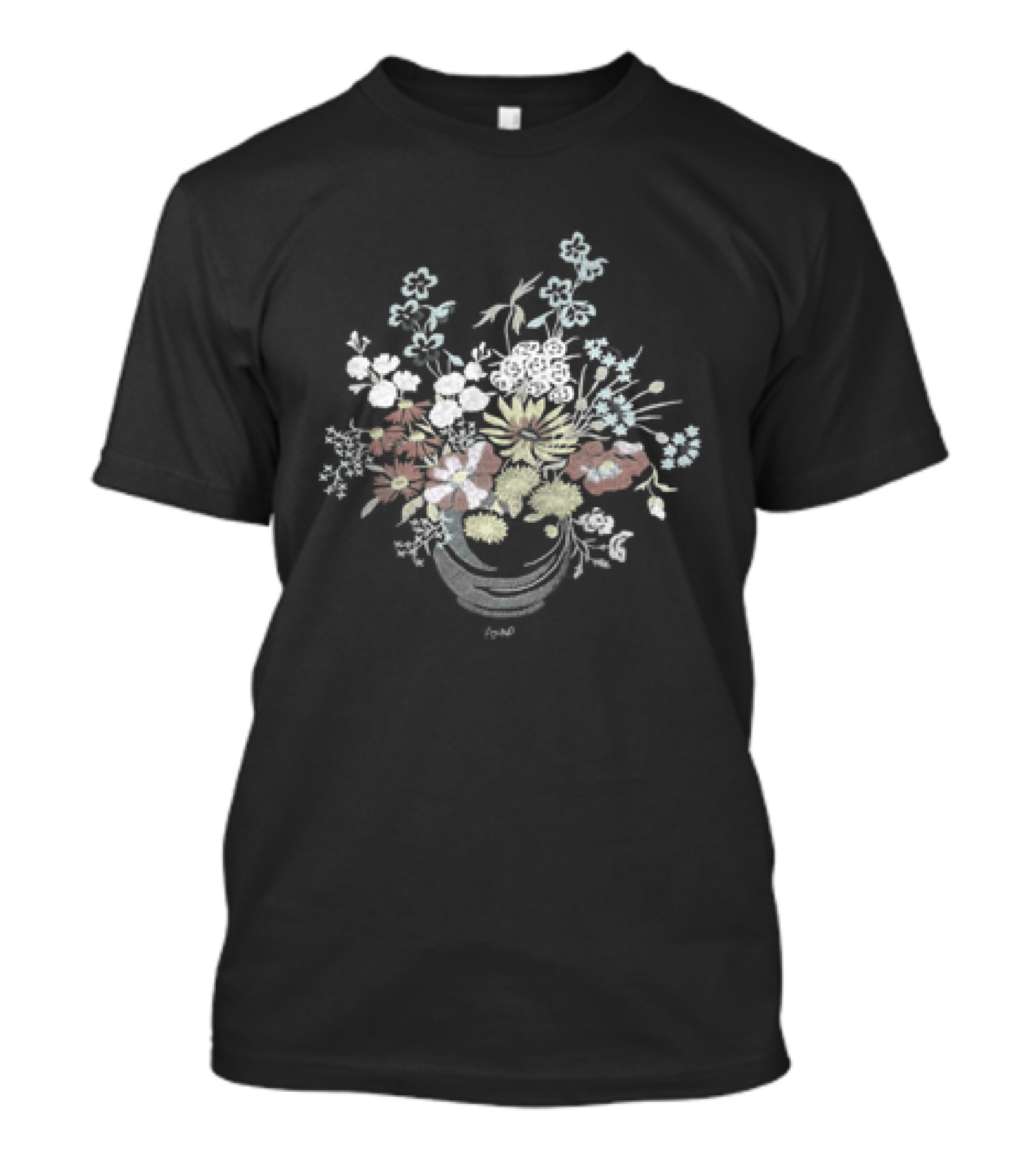 Bouquet Flowers Pastel Floral Arrangement Botanical Garden T-Shirt